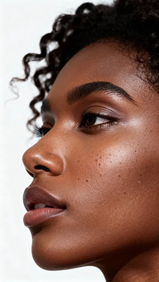 model face editorial skincare closeup