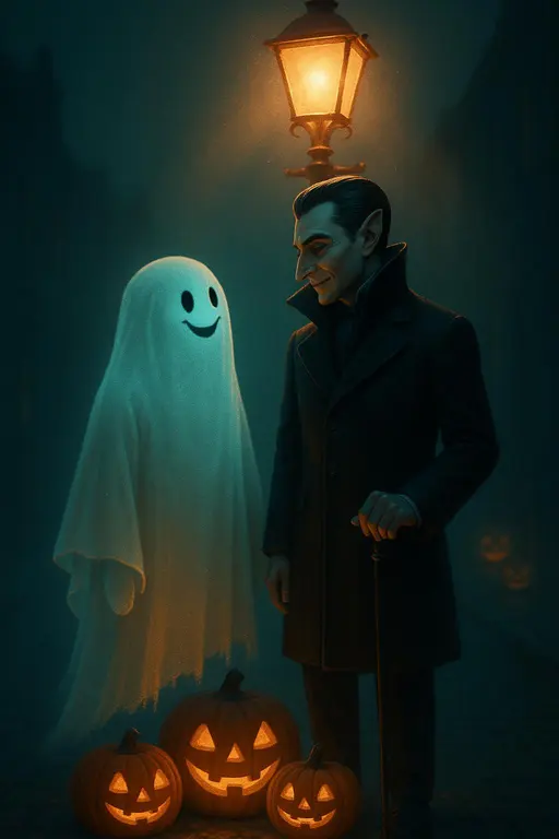 moonlit duo on haunted lane