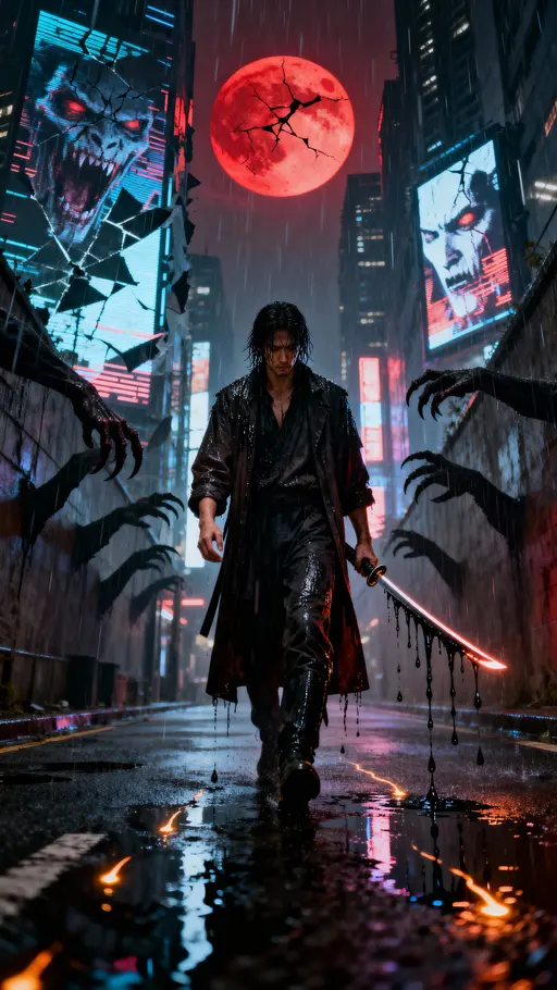 Neon Katana Anti-Hero