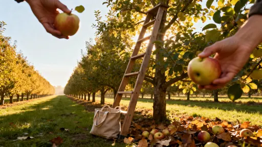 Orchard Row at Golden Hour Harvest
