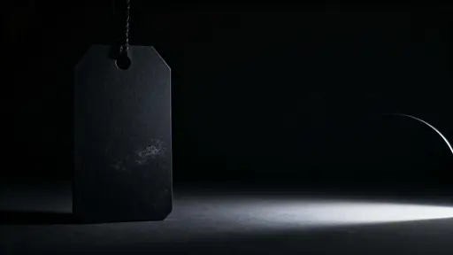 Oversized matte-black price tag study