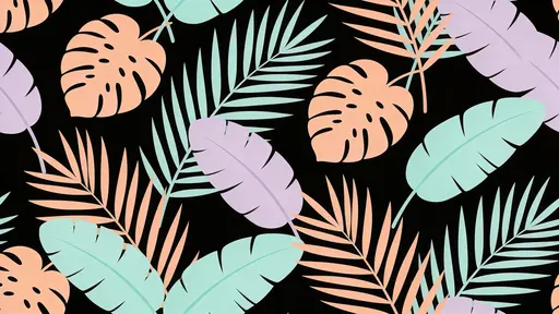Palm and Banana Leaf Repeat Pattern
