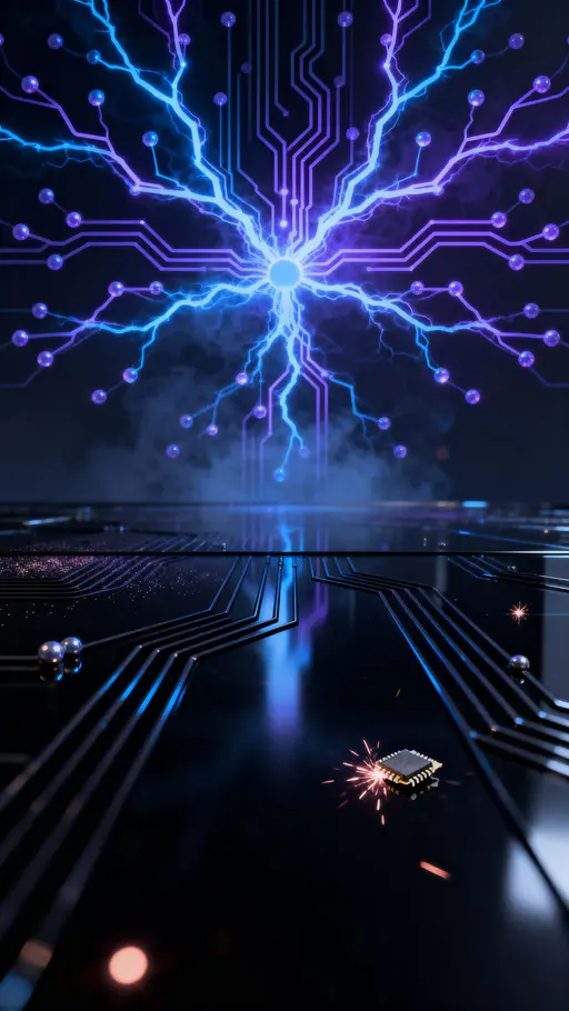 Plasma Fractal Web on Glass