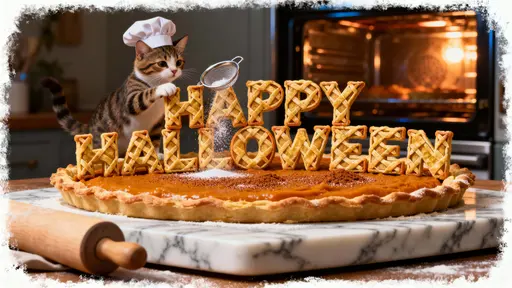 Pumpkin Lettering: Golden Halloween Lattice-Crust Display