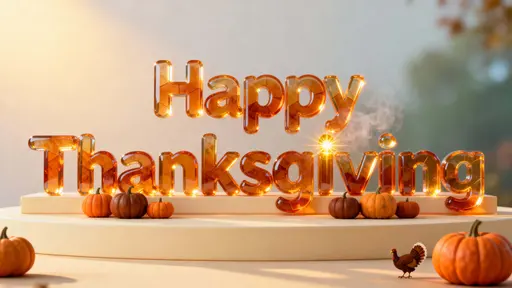 Pumpkin-Orange Glass Thanksgiving Lettering