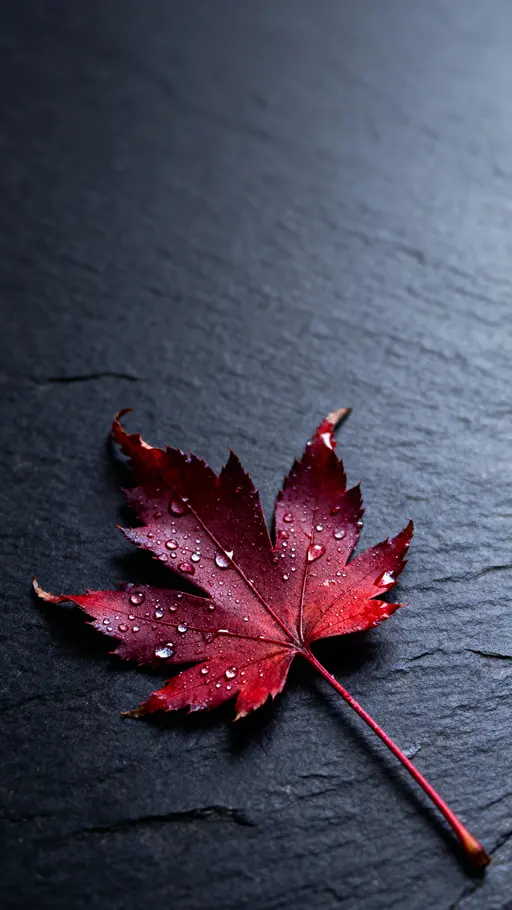 Red Maple Leaf Macro Study