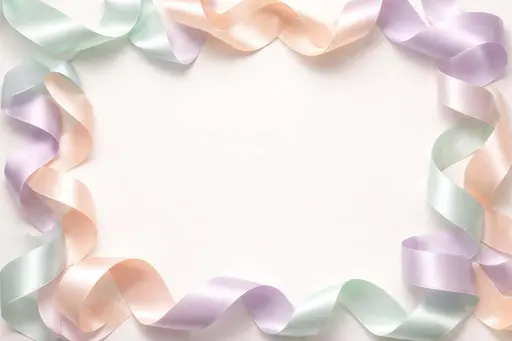Ribbons pastel product photography