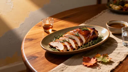 Roasted Turkey Platter, low-angle view