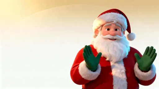 Santa comforting portrait for greeting card