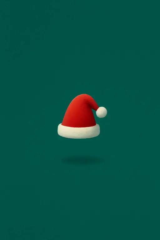 Santa Hat in Vast Emerald Field