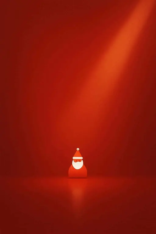 Santa icon in crimson field