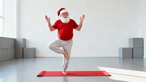Santa in Studio, bright commercial whimsy
