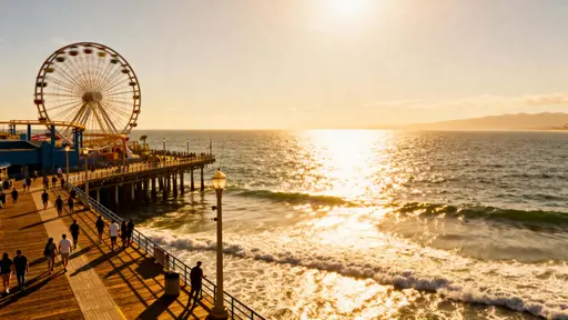 Santa Monica Pier summer scene