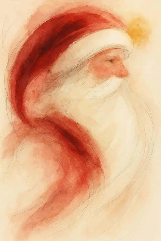 Santa's presence lyrical abstract painting