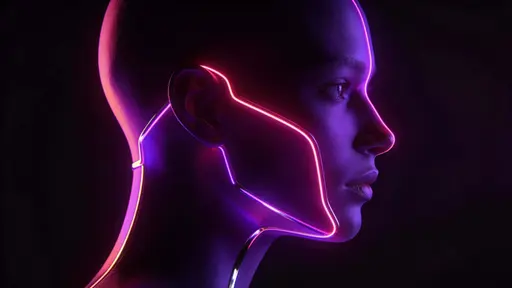 Sculpted face in midnight purple