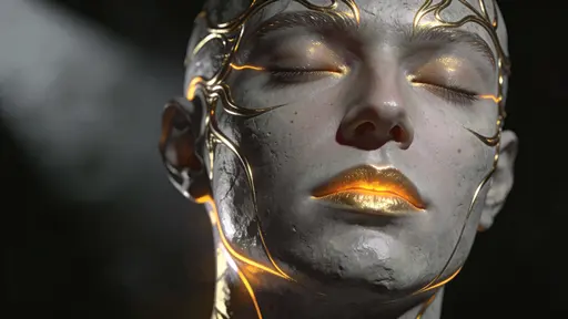 Serene Graphite Face Gold-Glowing Contours