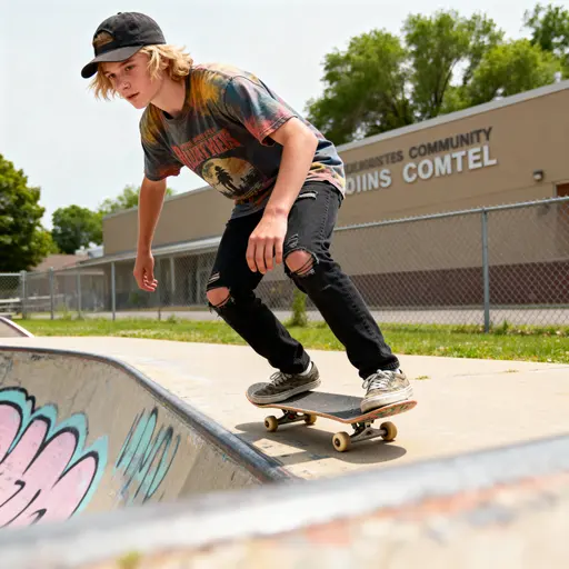 Skater Teen Midwestern Editorial Portrait