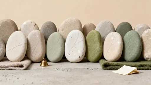 Smooth pebble-like shapes aligned study