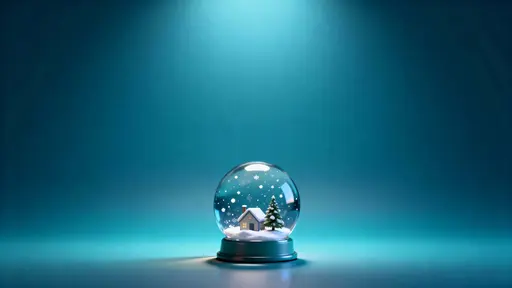 Snow globe with tiny house scene