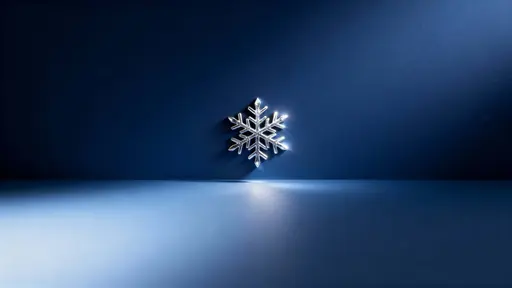 Snowflake on midnight blue gradient background