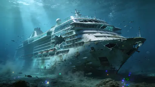 Sunken Ocean Liner Wreck Scene