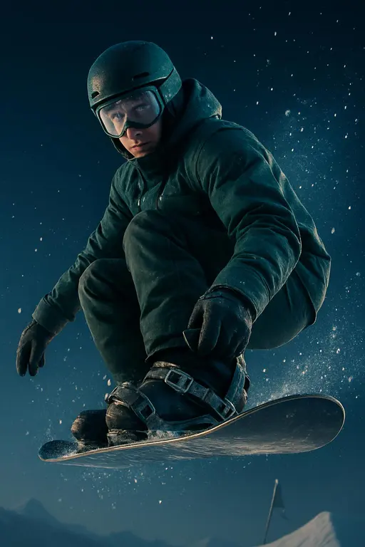 surreal snowbound leap