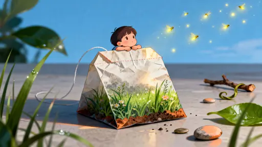 Teabag Meadow with Watching Child
