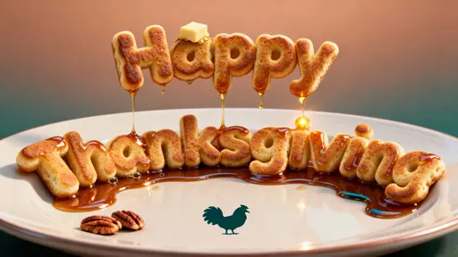 Thanksgiving Pancake Letters on Plate