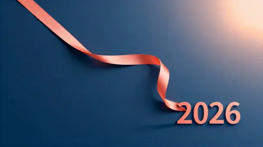 Thin ribbon forming 2026 minimalist graphic