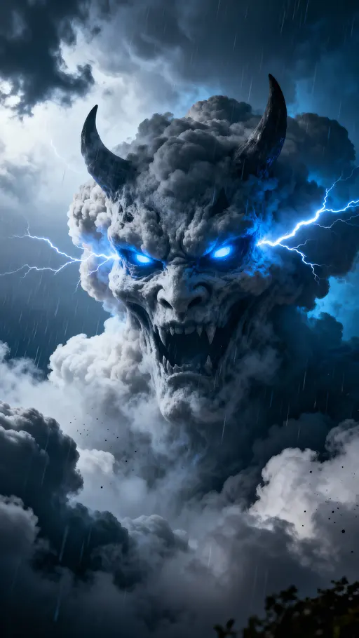 Thunderstorm Demon Face