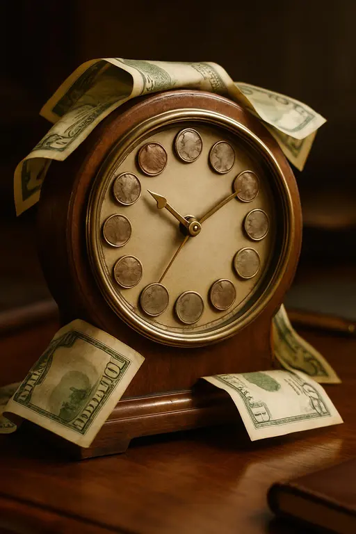 Time Draped in Currency