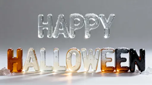 Translucent candy glass Halloween lettering