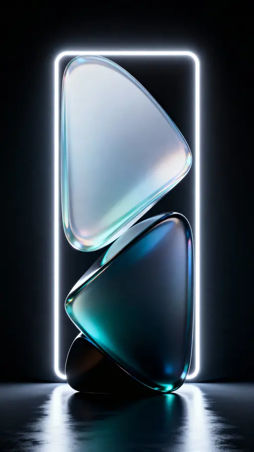 Translucent Glass-Edge Gradient Sculpture