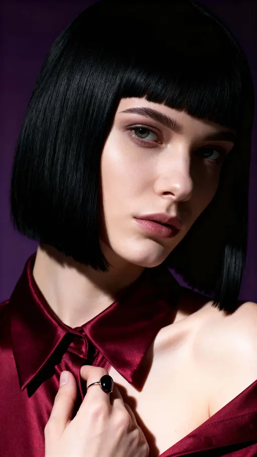 Ukrainian woman studio portrait close-up