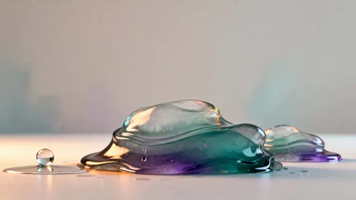 Viscous translucent forms reflecting light study