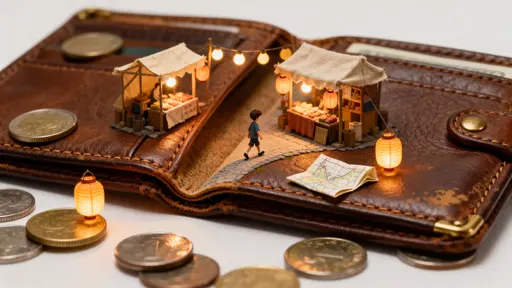 Wallet Night Market Miniature Scene