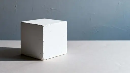 White Cube Casting a Smooth Shadow Scene